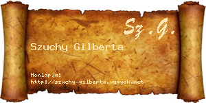 Szuchy Gilberta névjegykártya